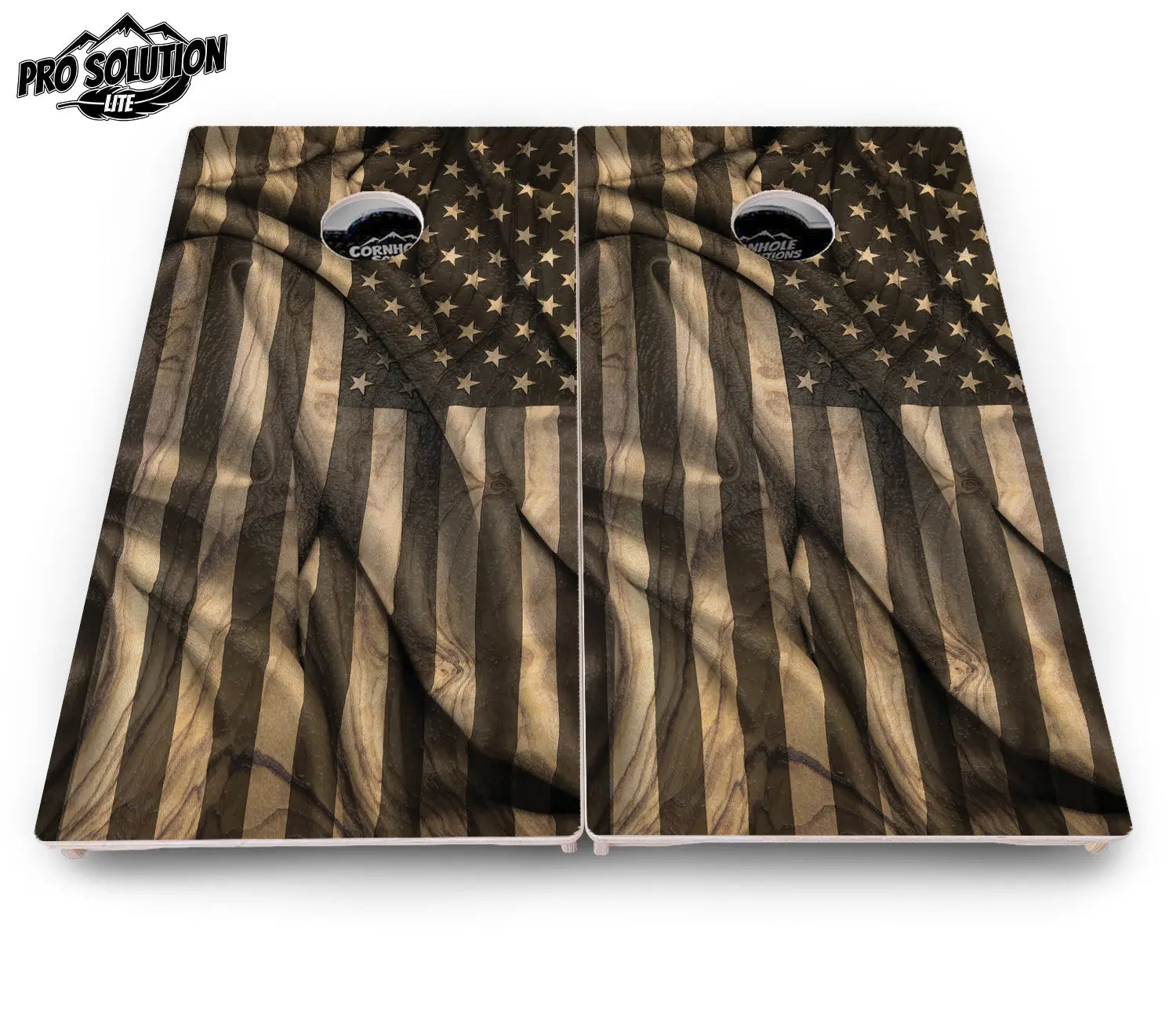 USA Wood Flag Cornhole Boards - Pro Solution Lite Series by Cornhole Solutions, custom cornhole board detail photo 4