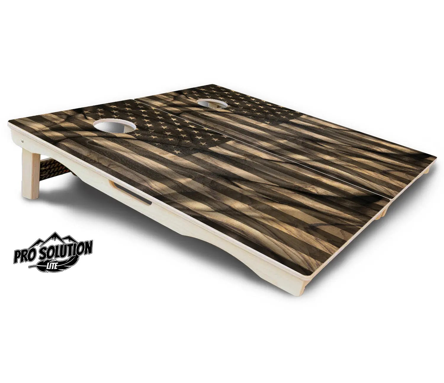 USA Wood Flag Cornhole Boards - Pro Solution Lite Series by Cornhole Solutions, custom cornhole board detail photo 5