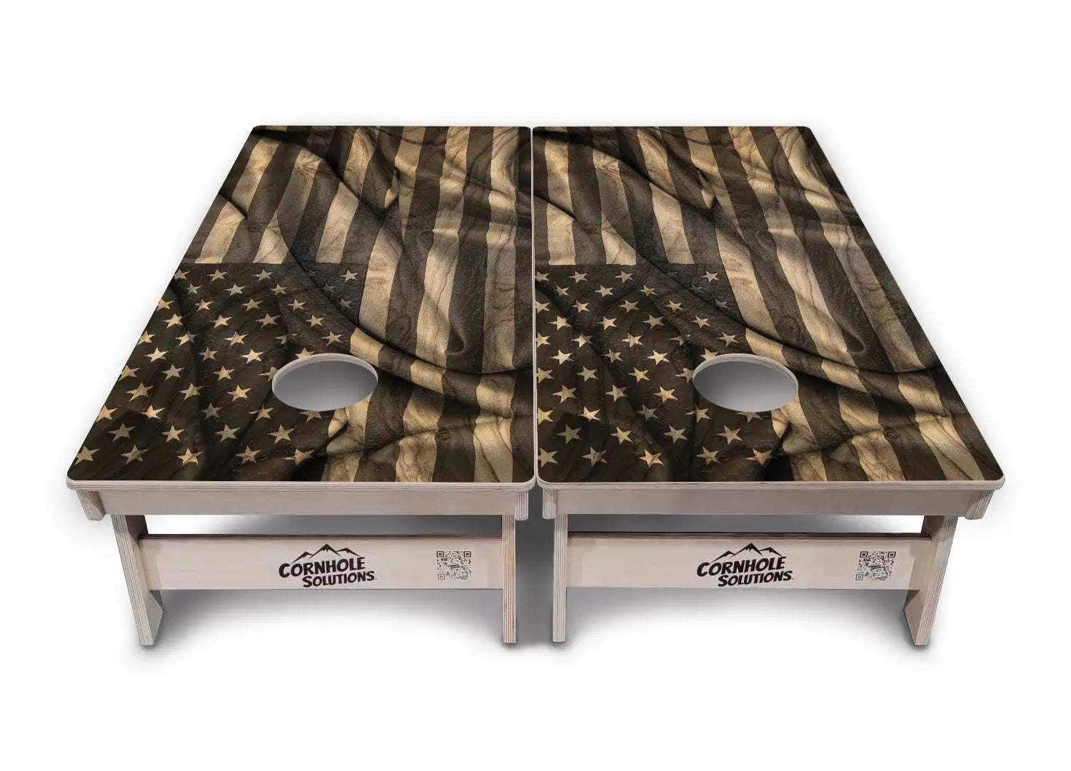 USA Wood Flag Cornhole Boards - Professional Tournament Series by Cornhole Solutions, custom cornhole board detail photo 5