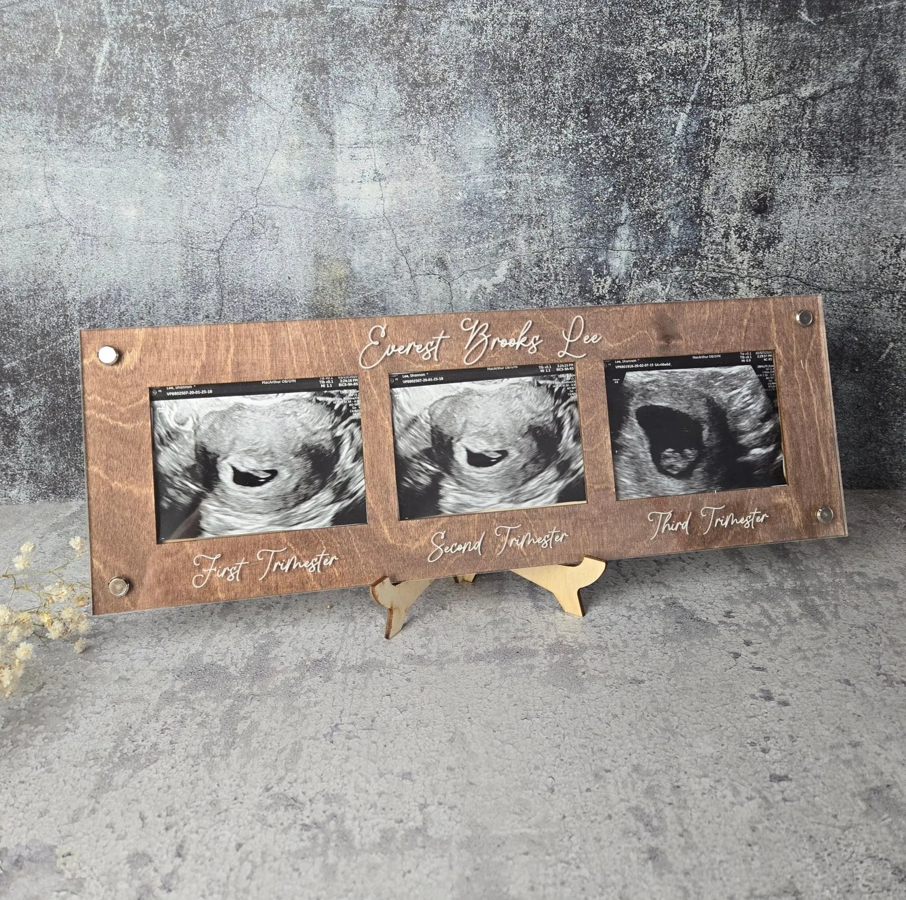 Ultrasound Picture Frame 1st-3rd Trimester by EverLee Creations, Southern home decor main product photo