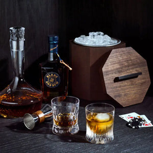 Unique Wooden Ice Bucket in Blackened Cherry by Alabama Sawyer, Southern home decor detail photo 7