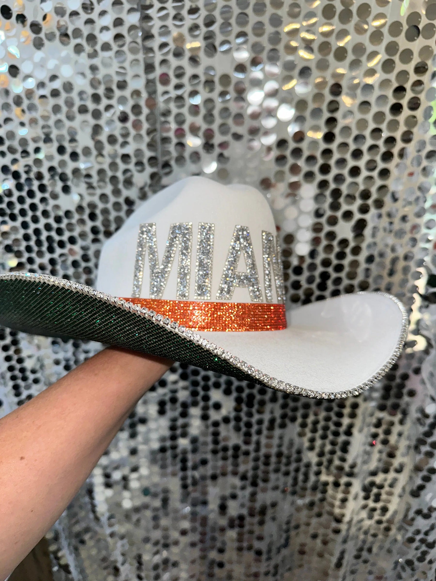 University of Miami Hat by Rhinestone Cowgirl, Southern lifestyle apparel main product photo