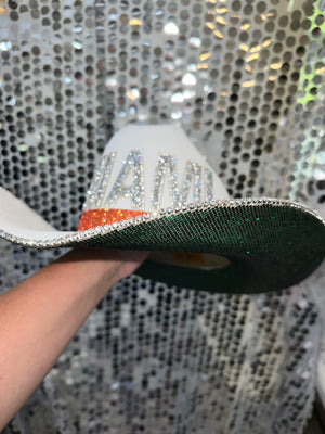 University of Miami Hat by Rhinestone Cowgirl, Southern lifestyle apparel detail photo 4