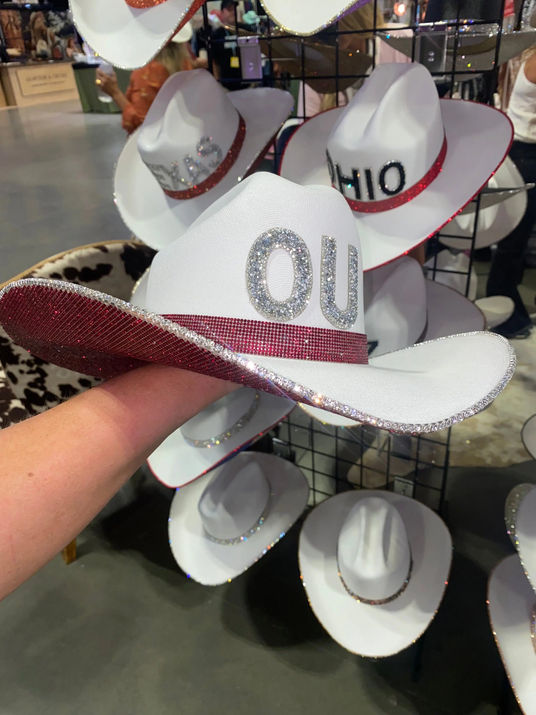University of Oklahoma Hat by Rhinestone Cowgirl, Southern lifestyle apparel detail photo 2