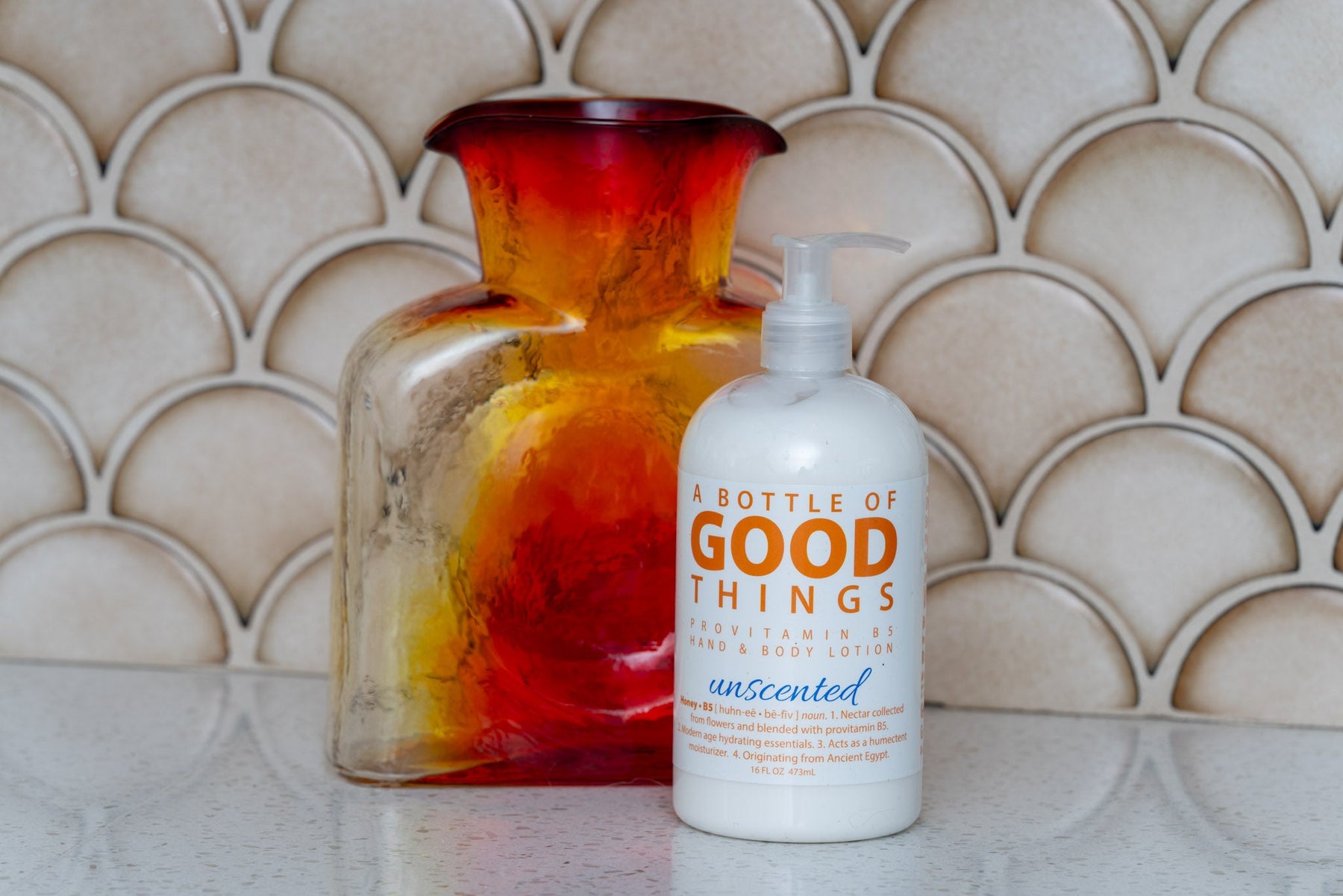 Honey•B5 Unscented Hand & Body Lotion ~ 16 oz. detail view by Essential Journeys
