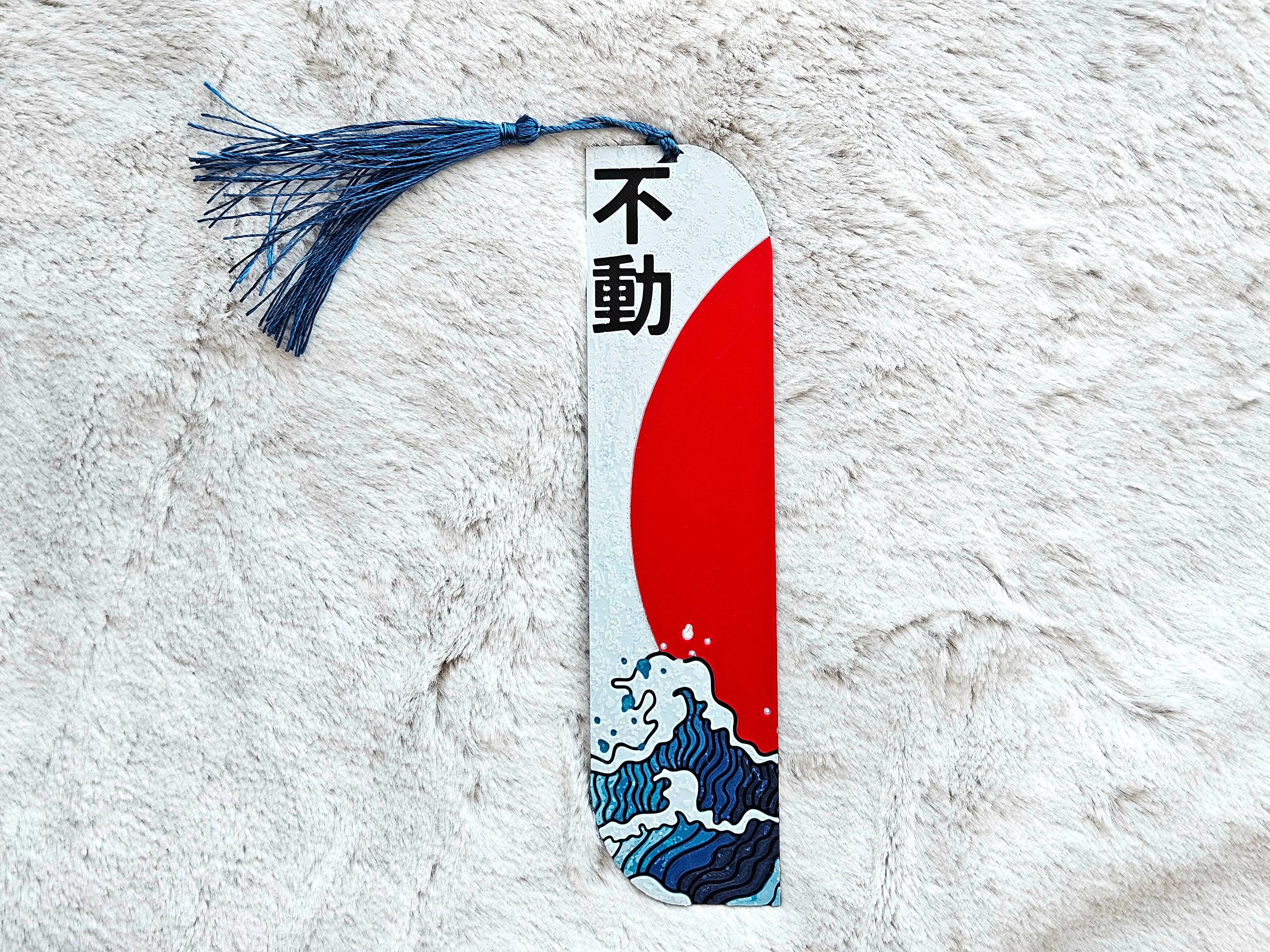 Unshakable Bookmark – Japanese Wave & Red Sun Kanji Bookmark by The Tween Space, paper gift detail photo 2
