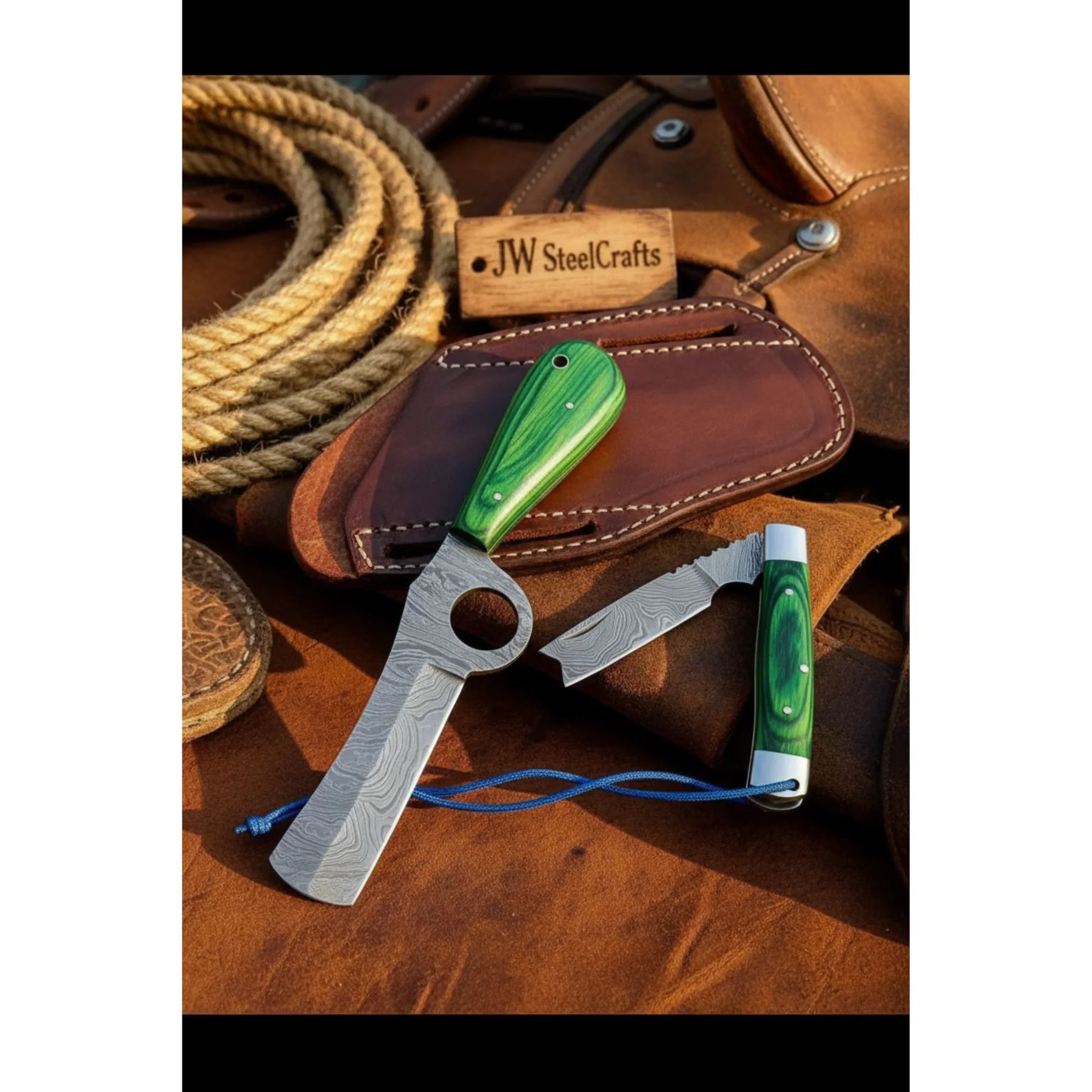 Ring Fang Bull Cutter Knife 7" by JW SteelCrafts