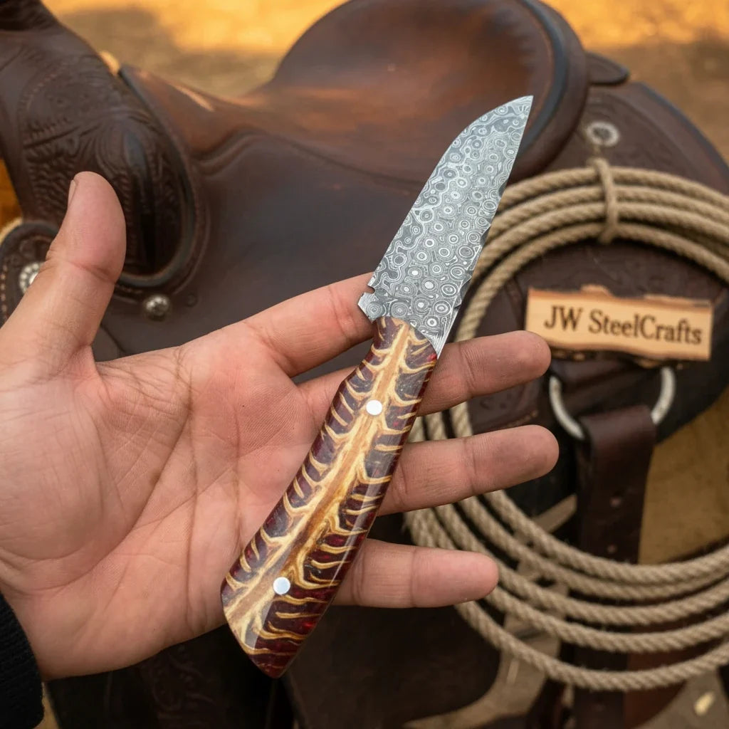 Corral Ridge Cowboy Blade 9” by JW SteelCrafts, product view 2