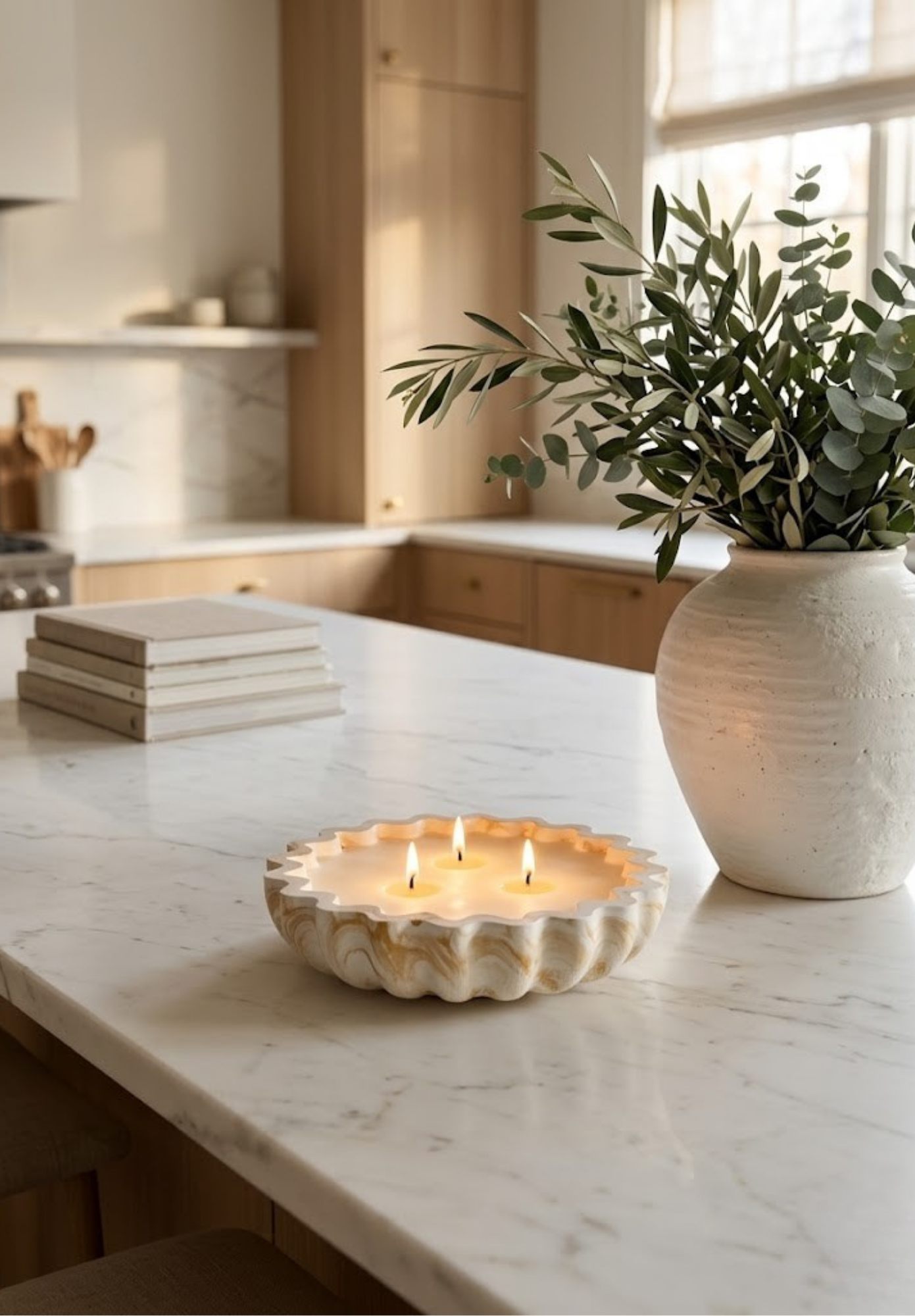 Fluted Candle Bowl by Believe Candle, scented candle detail photo 6