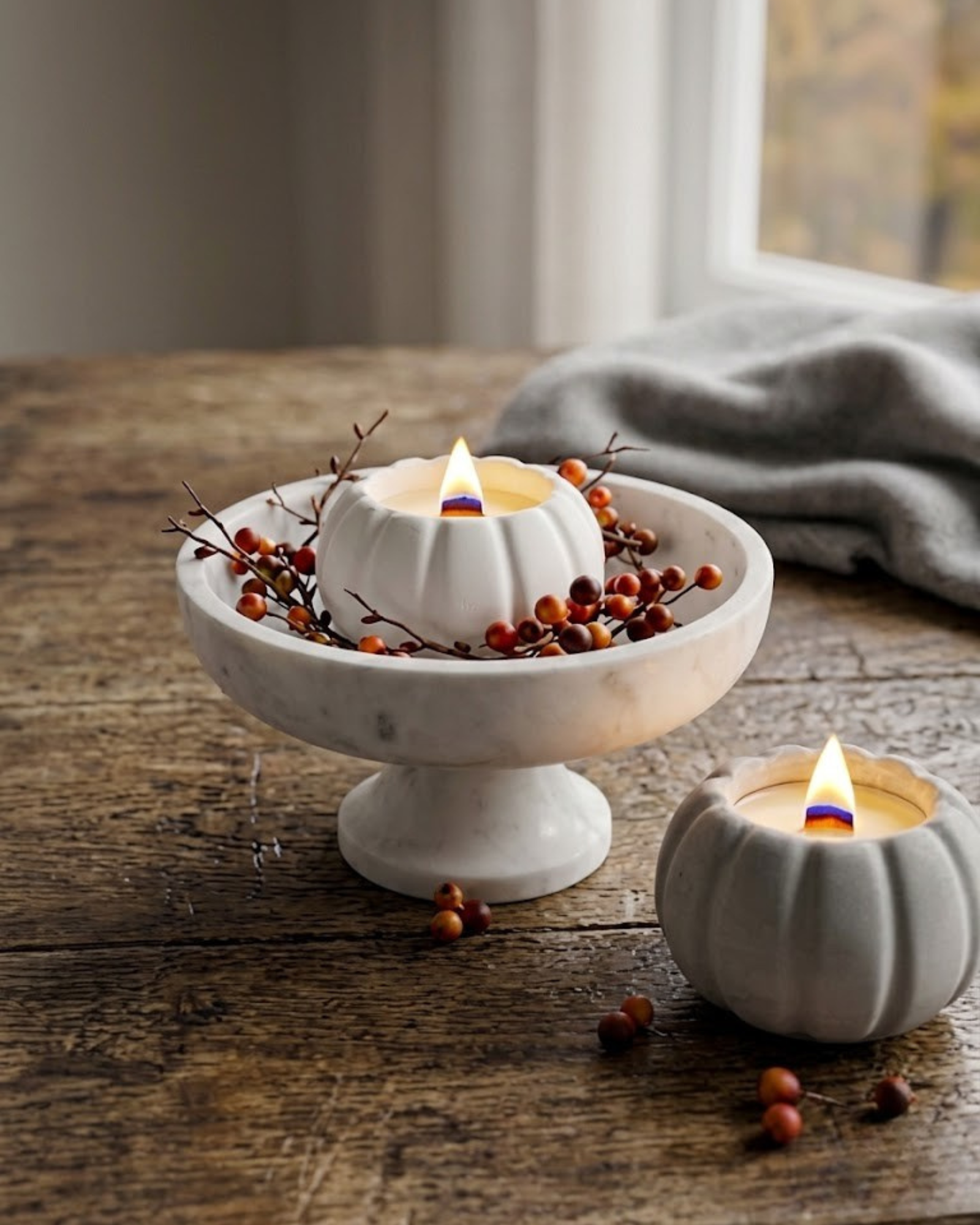 Hygge Pumpkin Candle Jars by Believe Candle, scented candle main product photo