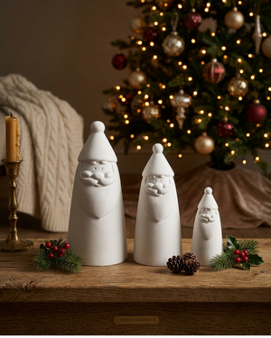 Modern Santa Trio detail view by Believe Candle