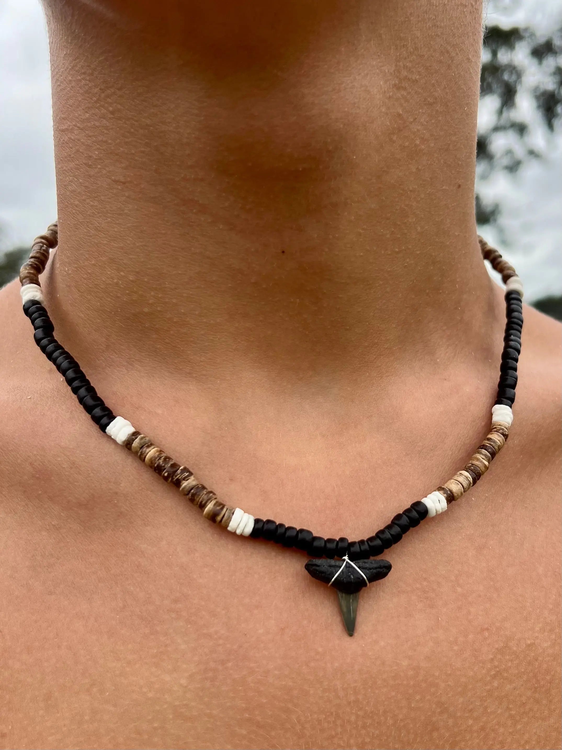 Useppa Shark Tooth Necklace by HALT, handmade jewelry main product photo