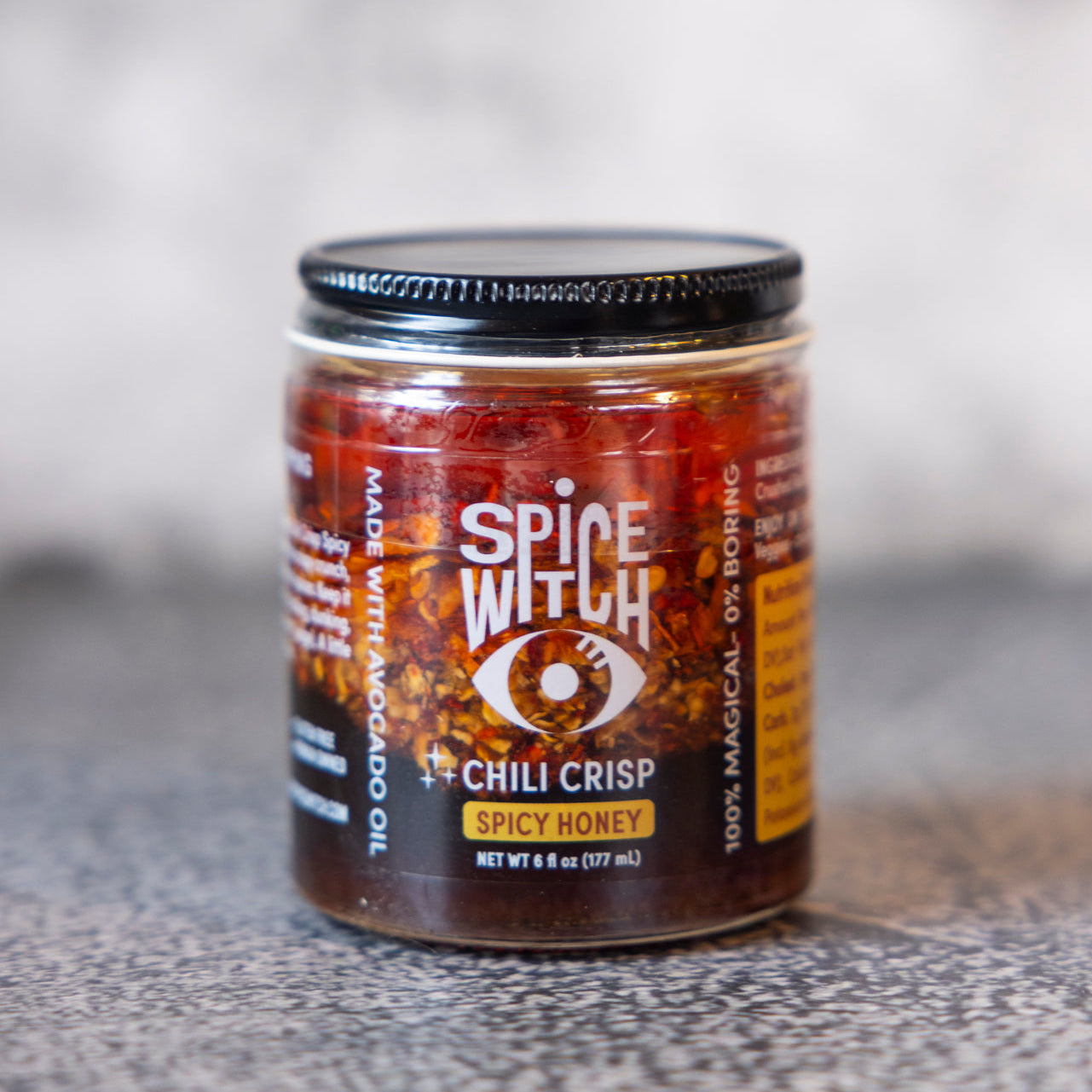 Chili Crisp Spicy Honey Flavor- Avocado Oil, Sweet Heat, Flavorful Crunch by Spice Witch, Southern food gift detail photo 2