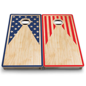 Stars & Stripes Keyhole - Mini or Vacation Size Cornhole Boards by Cornhole Solutions, custom cornhole board detail photo 8