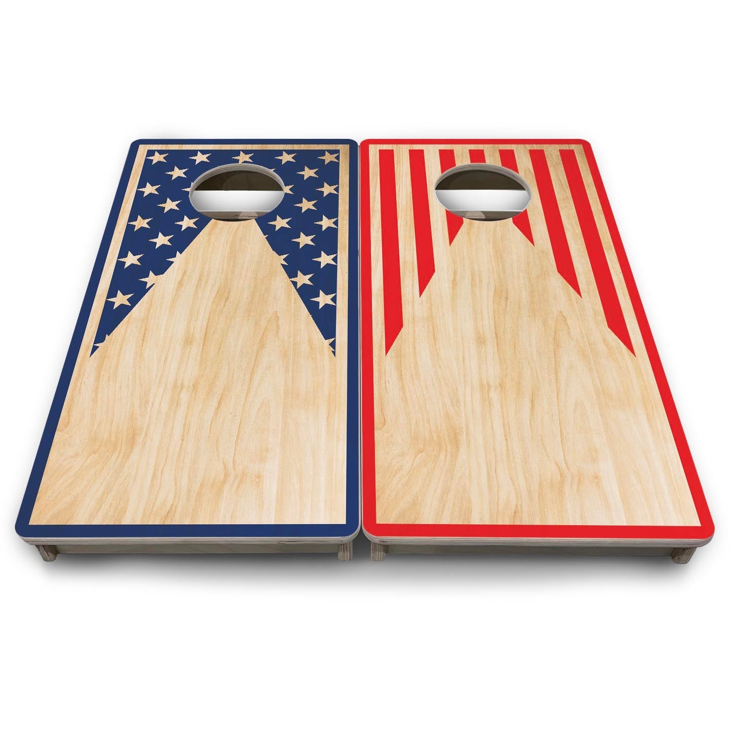 Stars & Stripes Keyhole - Mini or Vacation Size Cornhole Boards by Cornhole Solutions, custom cornhole board detail photo 9