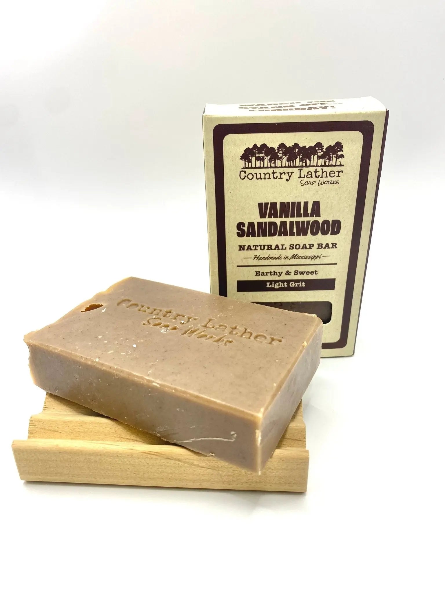Vanilla Sandalwood Soap Bar Set of 30 Bars WHOLESALE by Country Lather Soap Works, natural skincare main product photo