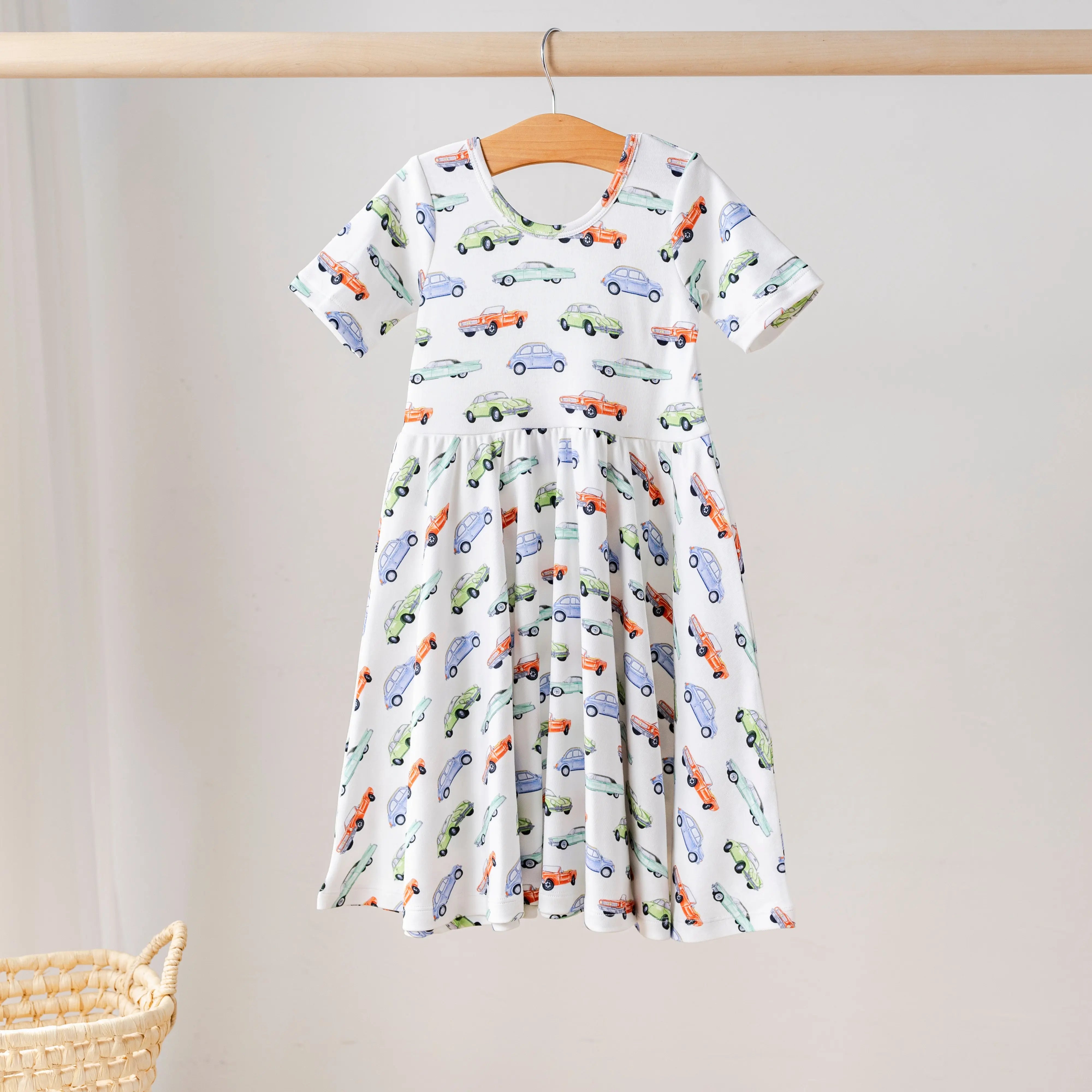 Vintage Road Trip Organic Cotton Dress for Kids by Nola Tawk, Southern lifestyle apparel main product photo