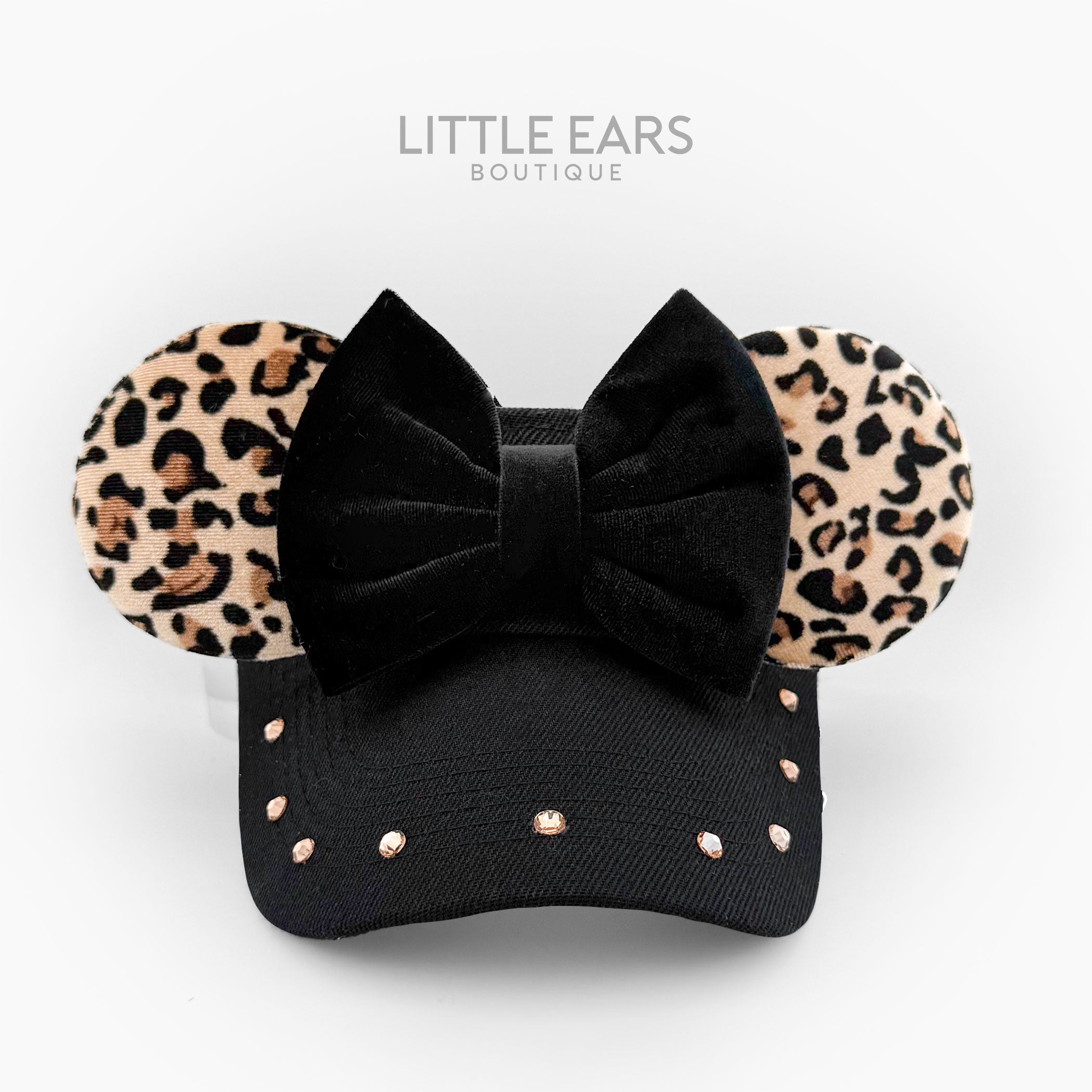 Safari Velvet Black Visor by Little Ears Boutique, custom hat main product photo