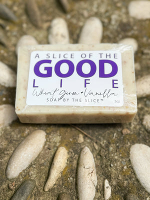 Wheat Germ & Vanilla Soap Slice 5.5 Oz. by Essential Journeys, natural skincare detail photo 3
