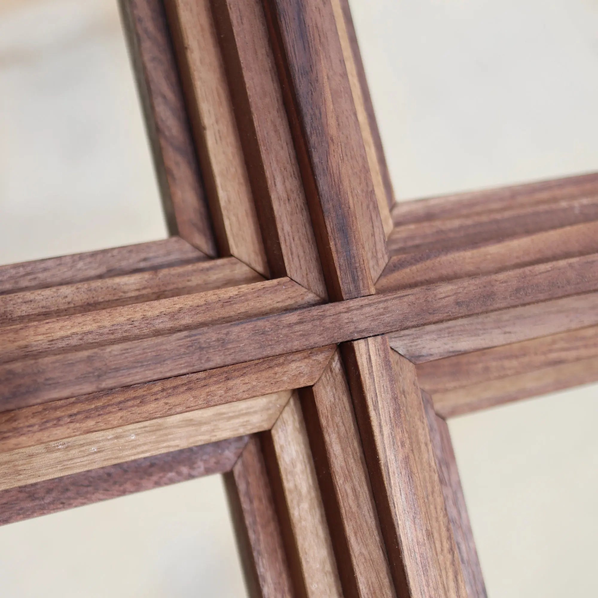 Walnut Layered Cross by Dennehey Design Co., religious items detail photo 2