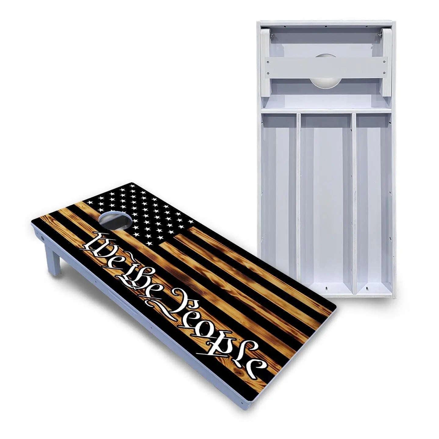 We The People USA Flag Cornhole Boards - All Weather Series by Cornhole Solutions, custom cornhole board main product photo