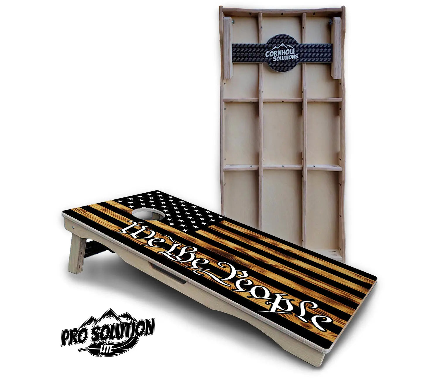 We The People USA Flag Cornhole Boards - Pro Solution Lite Series by Cornhole Solutions, custom cornhole board main product photo