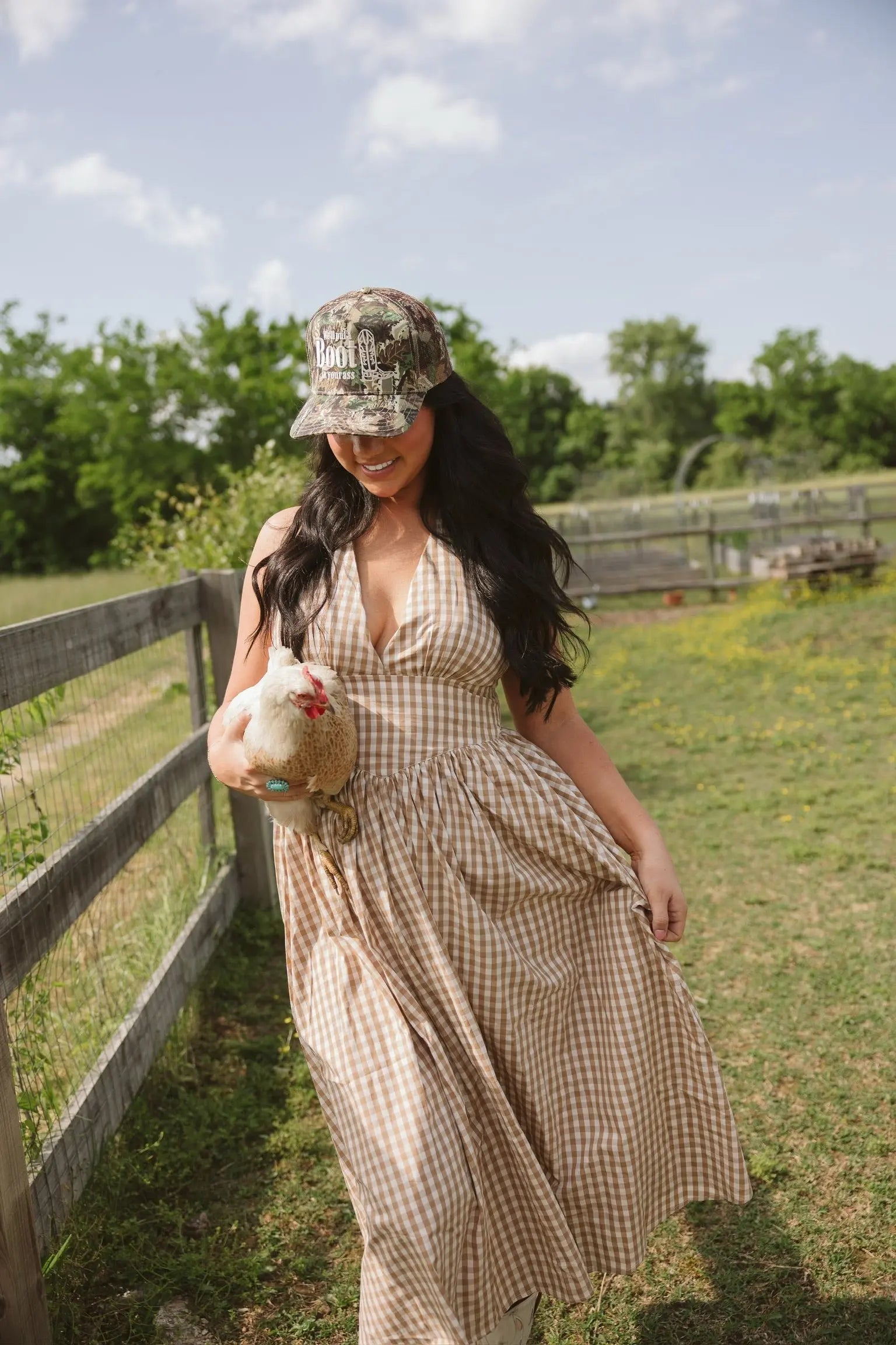 We'll Put A Boot in your Ass - Camo Trucker Hat by KenzKustomz, Southern lifestyle apparel detail photo 11