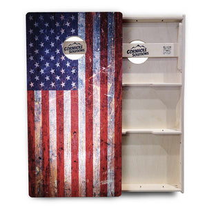 Weathered Flag Cornhole Boards - Professional Tournament Series