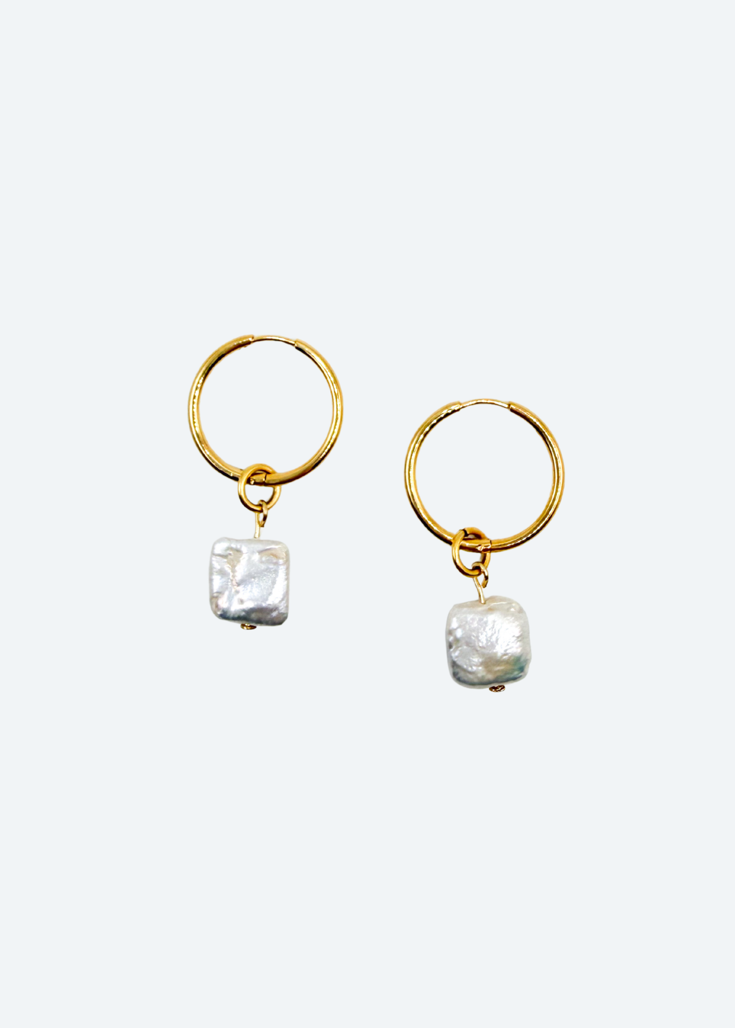 The Knoxville Freshwater Pearl Hoop Earrings by London Crafted
