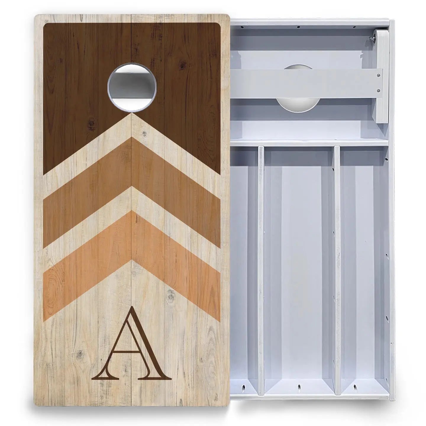 Wedding Arrows Cornhole Boards - All Weather Series - Natural by Cornhole Solutions, custom cornhole board detail photo 4