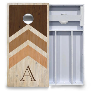 Wedding Arrows Cornhole Boards - All Weather Series - Natural by Cornhole Solutions, custom cornhole board detail photo 4