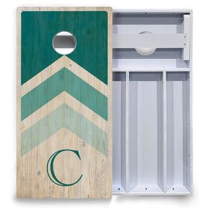 Wedding Arrows Cornhole Boards - All Weather Series - Teal by Cornhole Solutions, Southern food gift detail photo 3