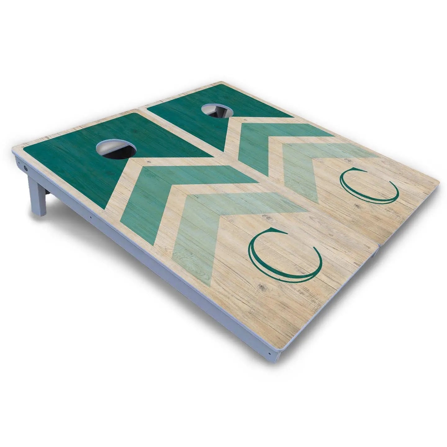 Wedding Arrows Cornhole Boards - All Weather Series - Teal by Cornhole Solutions, Southern food gift detail photo 4