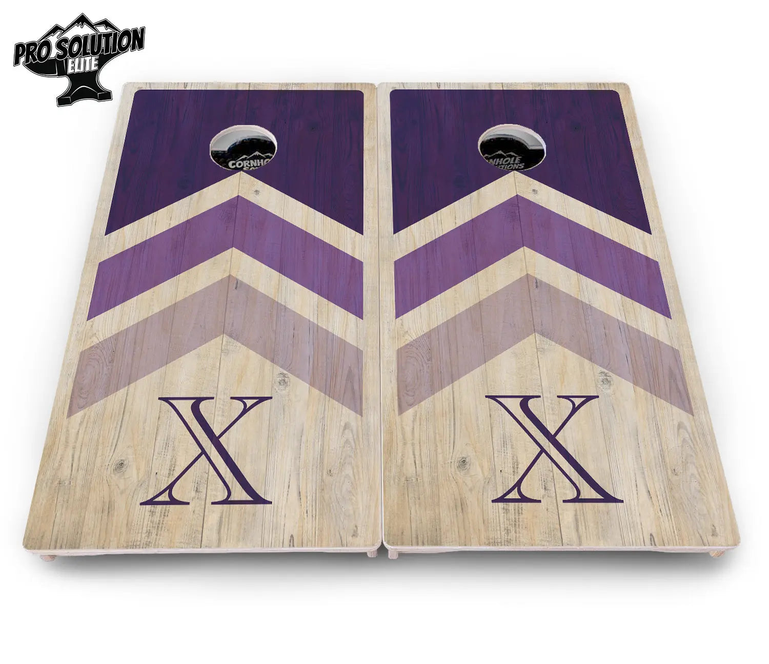 Wedding Arrows Cornhole Boards - Pro Solution Elite Series - Purple by Cornhole Solutions, custom cornhole board detail photo 2