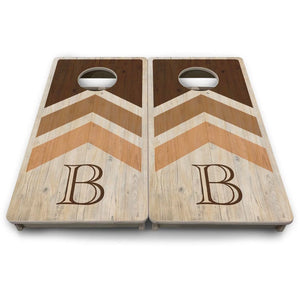 Wedding Arrows - Natural Letter - Mini or Vacation Size Cornhole Boards by Cornhole Solutions, custom cornhole board detail photo 9