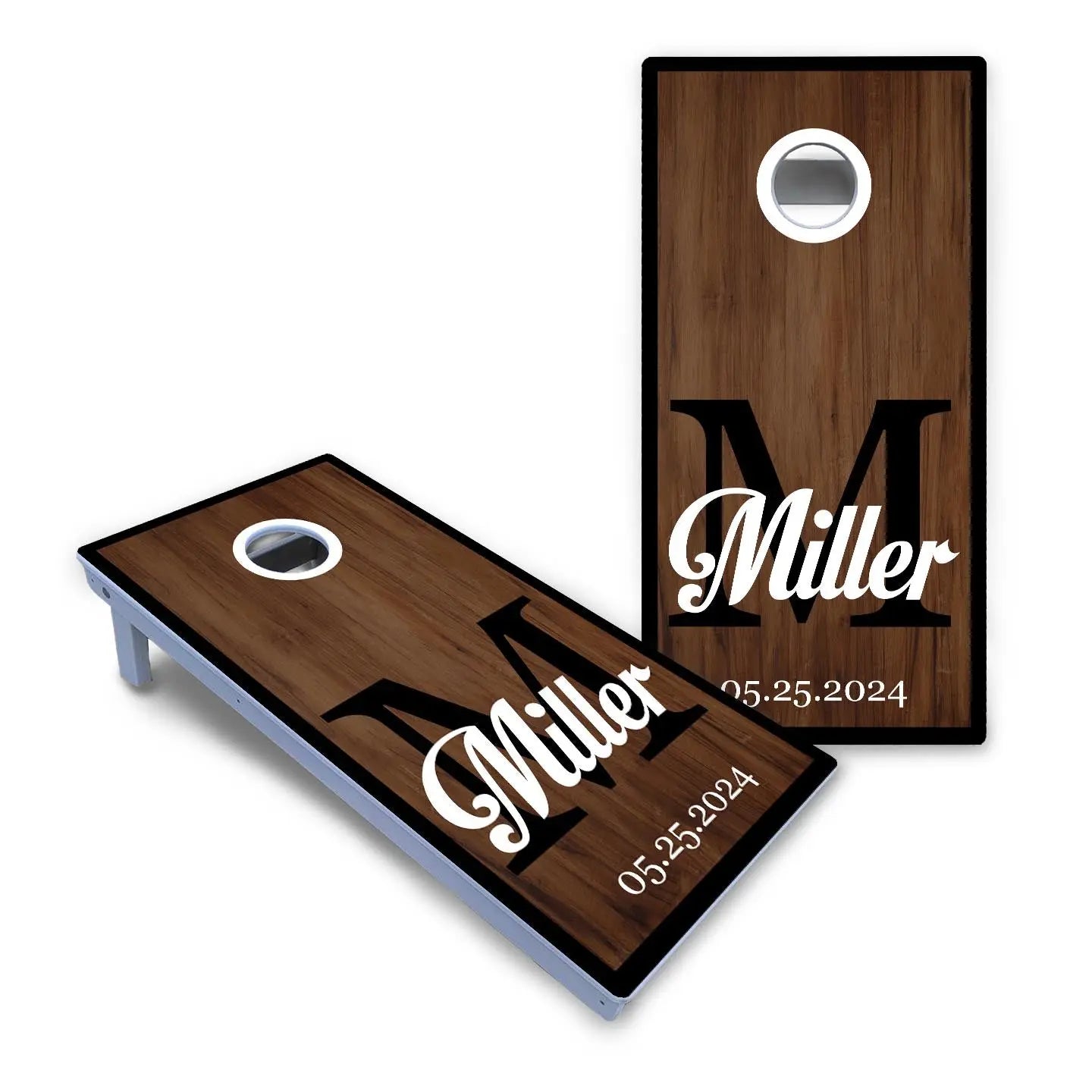 Wedding Letter Name Cornhole Boards - All Weather Series by Cornhole Solutions, custom cornhole board detail photo 2