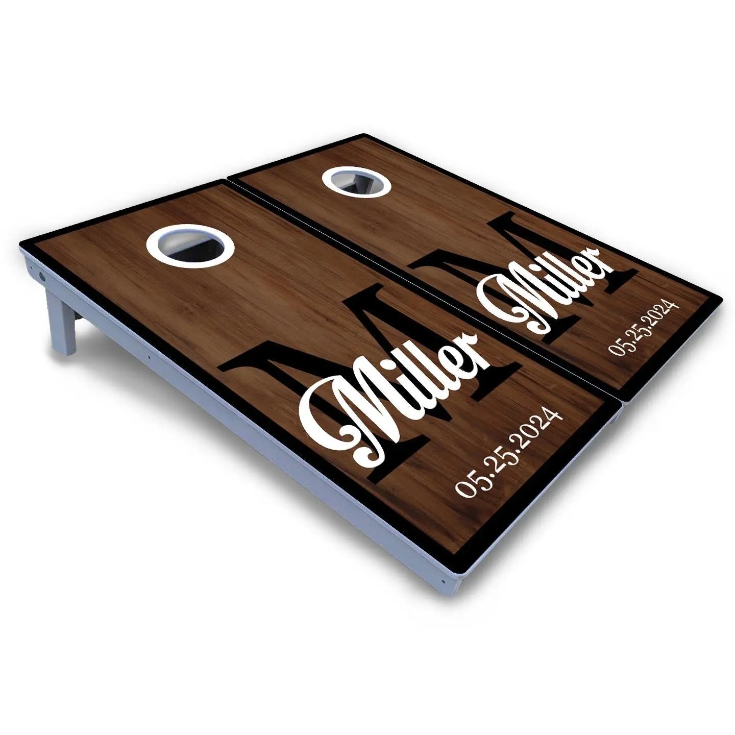 Wedding Letter Name Cornhole Boards - All Weather Series by Cornhole Solutions, custom cornhole board detail photo 3