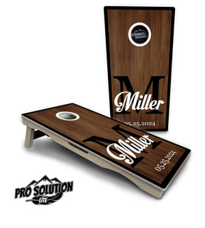 Wedding Name Letter Cornhole Boards - Pro Solution Lite Series by Cornhole Solutions, custom cornhole board main product photo