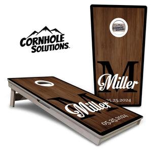 Wedding Name Letter Cornhole Boards - Professional Tournament Series by Cornhole Solutions, custom cornhole board main product photo