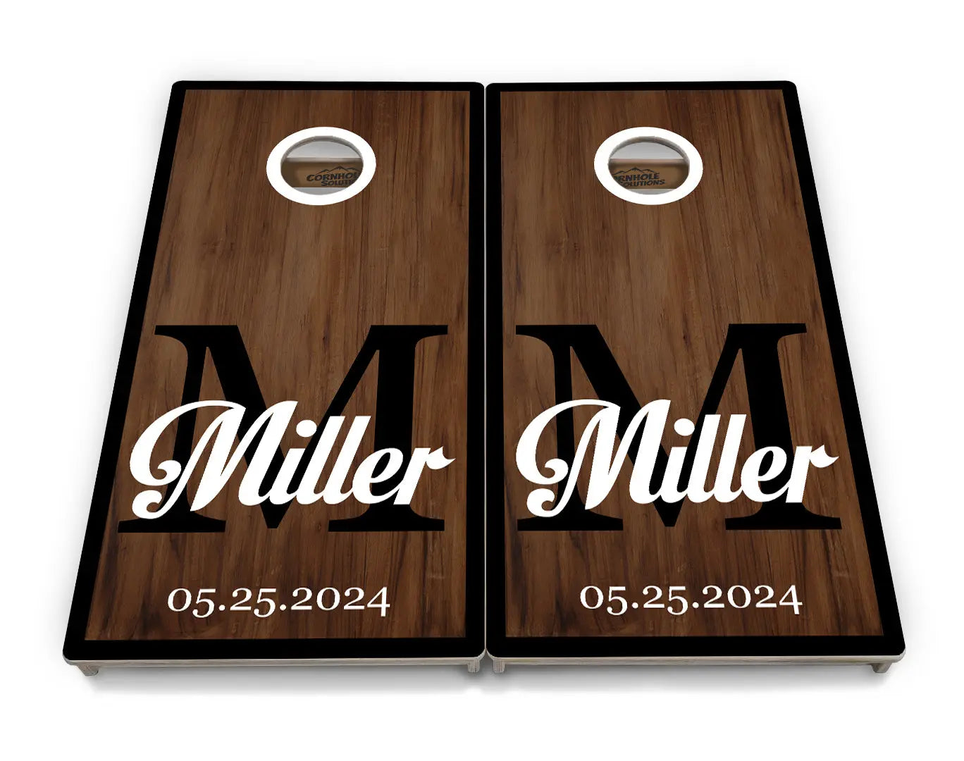 Wedding Name Letter Cornhole Boards - Professional Tournament Series by Cornhole Solutions, custom cornhole board detail photo 2