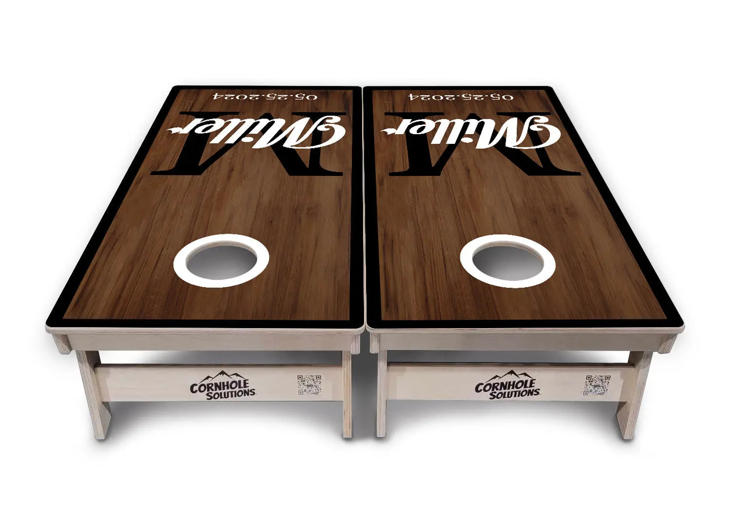 Wedding Name Letter Cornhole Boards - Professional Tournament Series by Cornhole Solutions, custom cornhole board detail photo 5