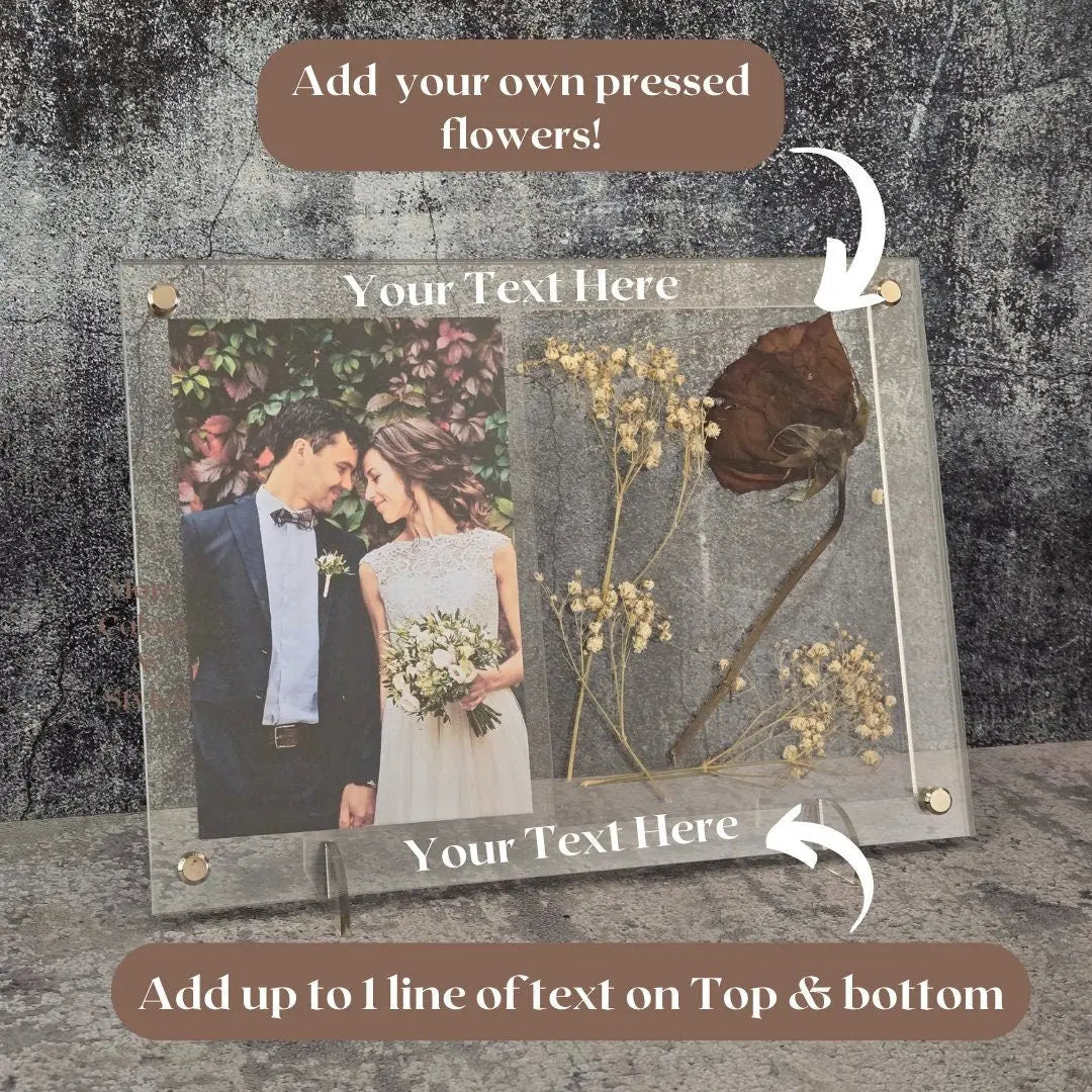 Wedding Picture Frame - Add Your Own Pressed Flowers by EverLee Creations, graphic tee main product photo