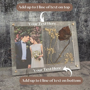 Wedding Picture Frame - Add Your Own Pressed Flowers by EverLee Creations, graphic tee detail photo 9