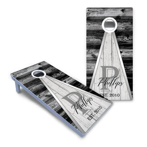 Wedding Triangle Cornhole Boards - All Weather Series by Cornhole Solutions, custom cornhole board detail photo 2