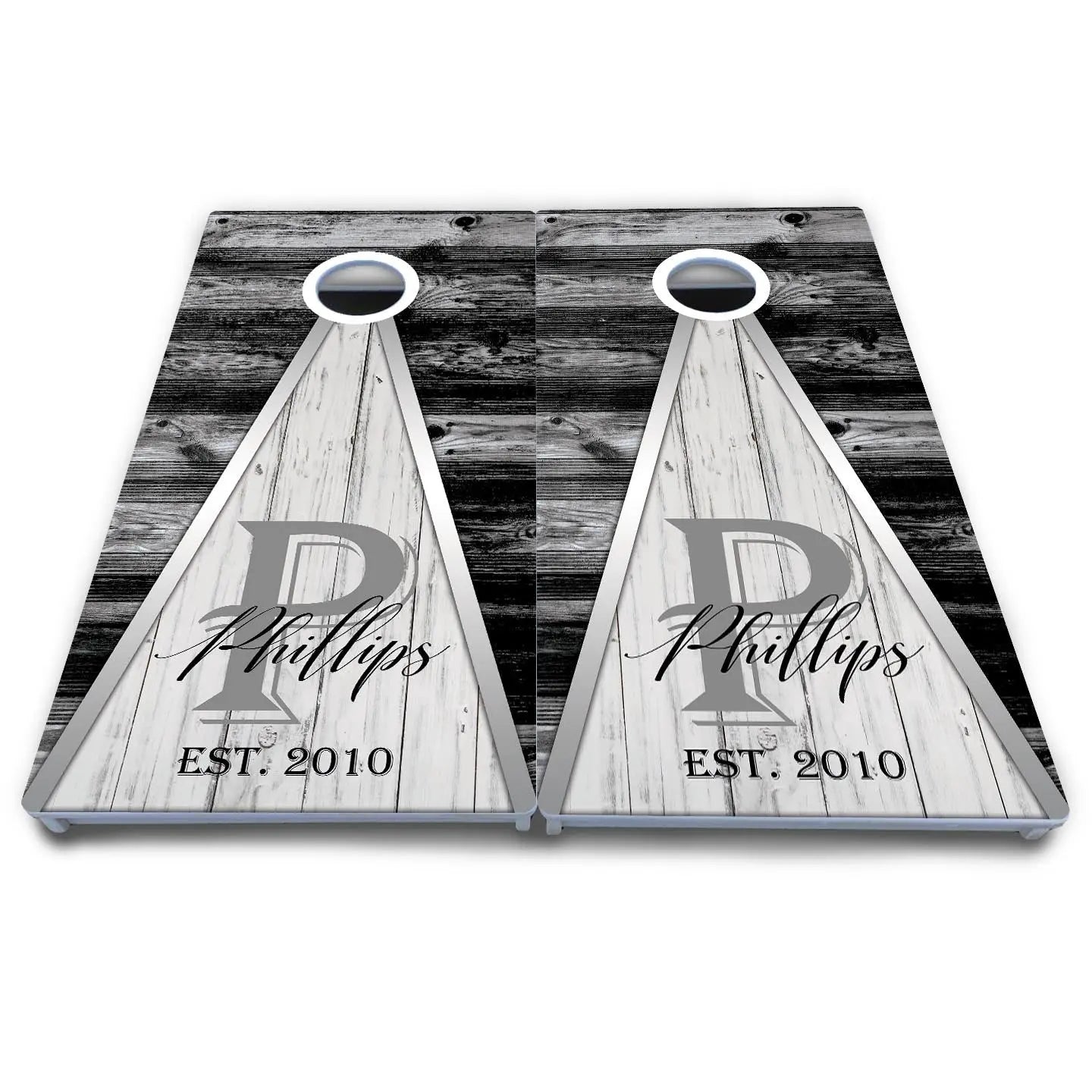 Wedding Triangle Cornhole Boards - All Weather Series by Cornhole Solutions, custom cornhole board detail photo 4
