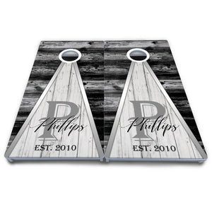 Wedding Triangle Cornhole Boards - All Weather Series by Cornhole Solutions, custom cornhole board detail photo 4