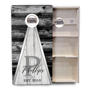 Wedding Triangle Cornhole Boards - Professional Tournament Series by Cornhole Solutions, custom cornhole board detail photo 4