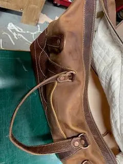 Weekend Bag by Kw Leatherworks, handmade leather goods detail photo 13