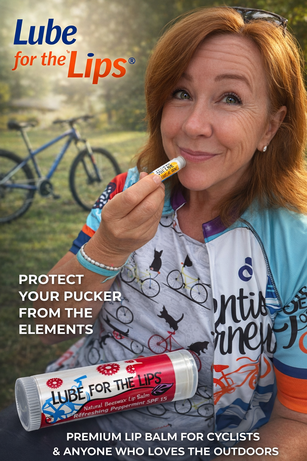 Pedaling Peppermint Spf 15 Lube For The Lips™ by Essential Journeys, Southern food gift detail photo 3