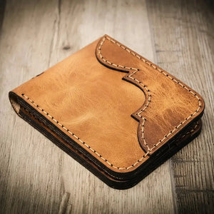 Western Bifold Wallet by Bull Sheath Leather, handmade leather goods detail photo 5